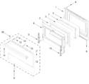 Diagram for Oven Door Parts