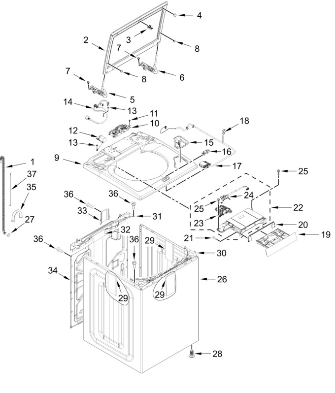 Diagram for WTW6157PW1