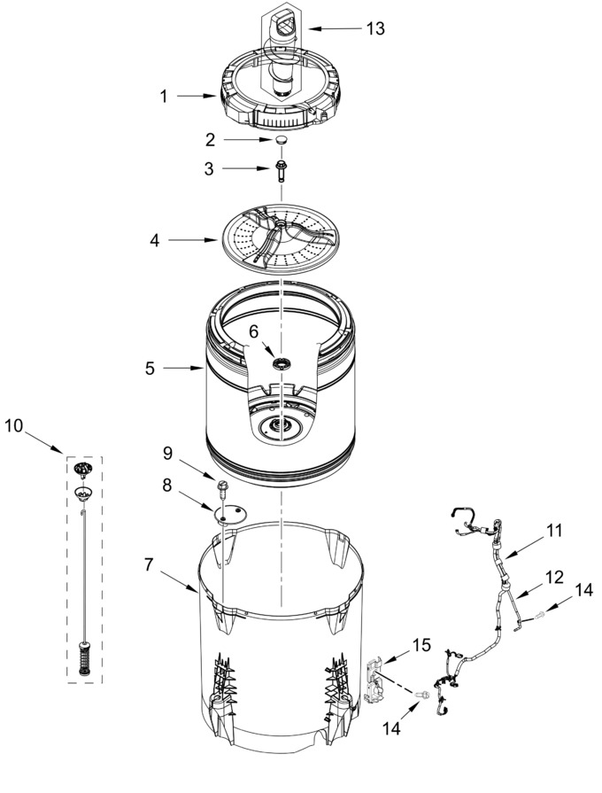 Diagram for WTW6157PW1