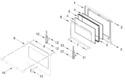Diagram for Oven Door Parts