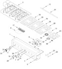 Diagram for Cooktop, Burner And Grate Parts