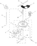 Diagram for Pump, Washarm And Motor Parts
