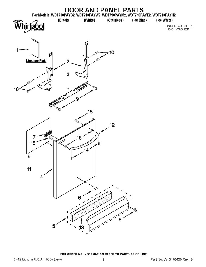 Diagram for WDT710PAYE2