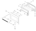 Diagram for Oven Door Parts