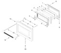 Diagram for Oven Door Parts