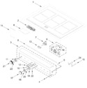 Diagram for Cooktop And Control Panel Parts