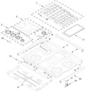 Diagram for Cooktop Parts
