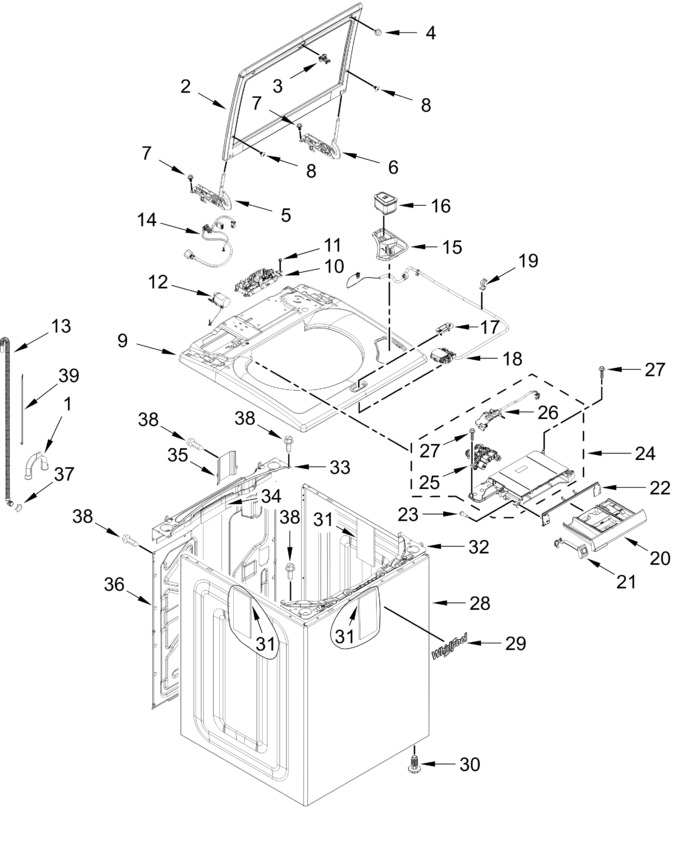 Diagram for WTW5105HC5