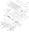 Diagram for Cooktop, Burner, And Grate Parts