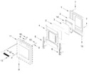Diagram for Oven Door Parts (18 In)