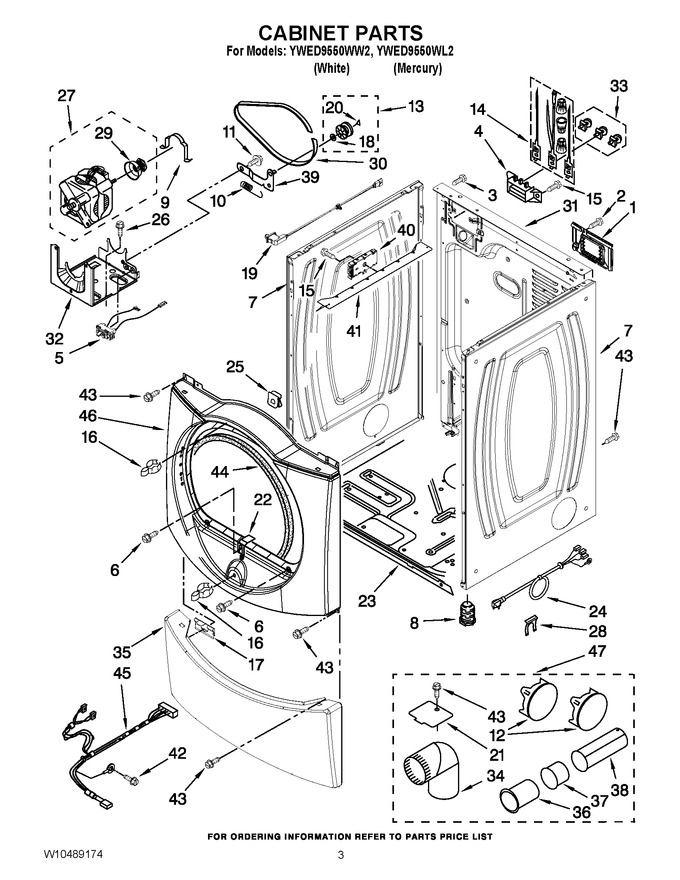 Diagram for YWED9550WW2