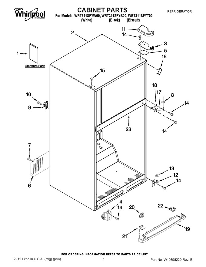 Diagram for WRT311SFYW00