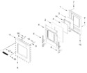 Diagram for Oven Door Parts (18 In)