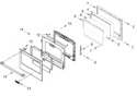 Diagram for Oven Door Parts