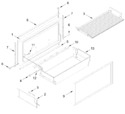 Diagram for Freezer Door And Basket Parts