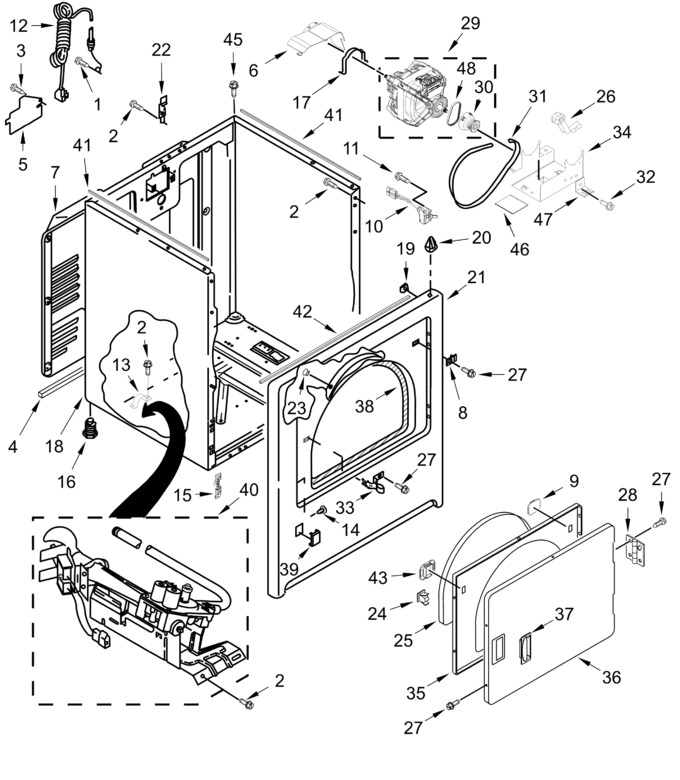 Diagram for WGD4105LSW0