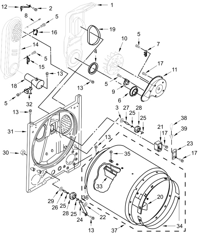 Diagram for WGD4105LSW0