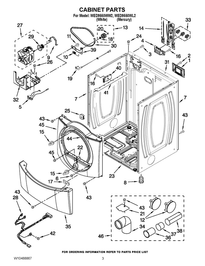 Diagram for WED9550WW2