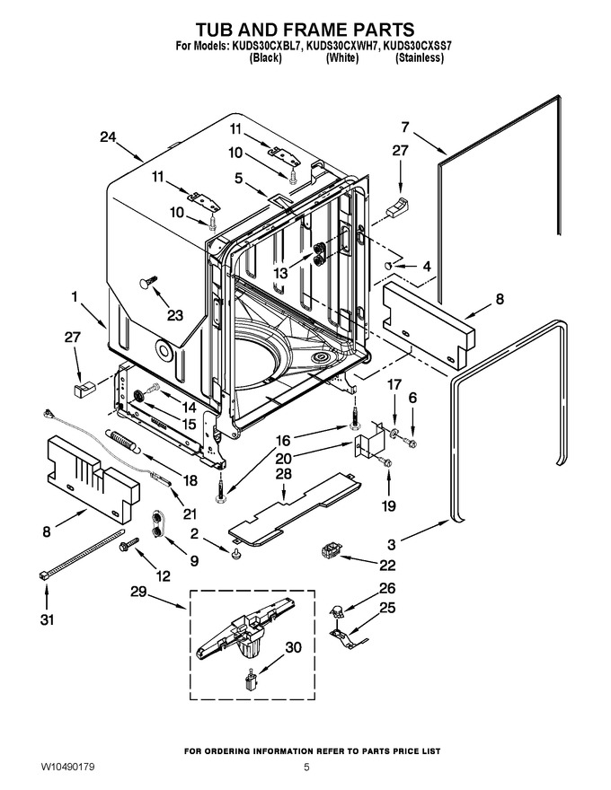 Diagram for KUDS30CXWH7