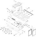 Diagram for Cooktop, Burner And Grate Parts