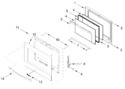 Diagram for Oven Door Parts