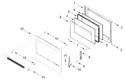 Diagram for Oven Door Parts