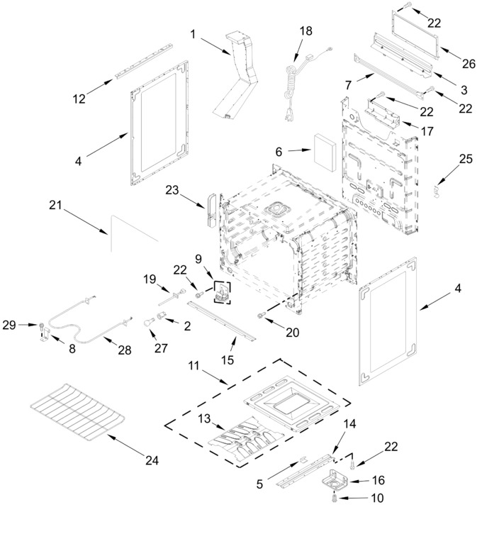 Diagram for WFGS3030RW0