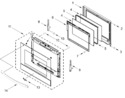 Diagram for Oven Door Parts