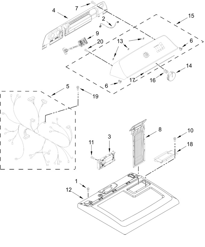 Diagram for WED4105LSW0