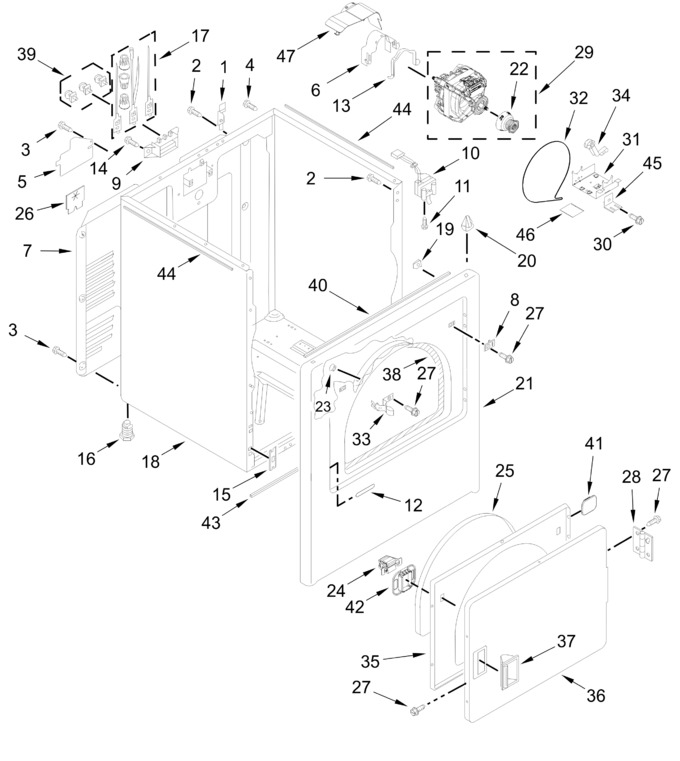 Diagram for WED4105LSW0