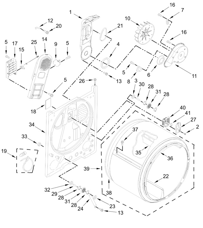 Diagram for WED4105LSW0