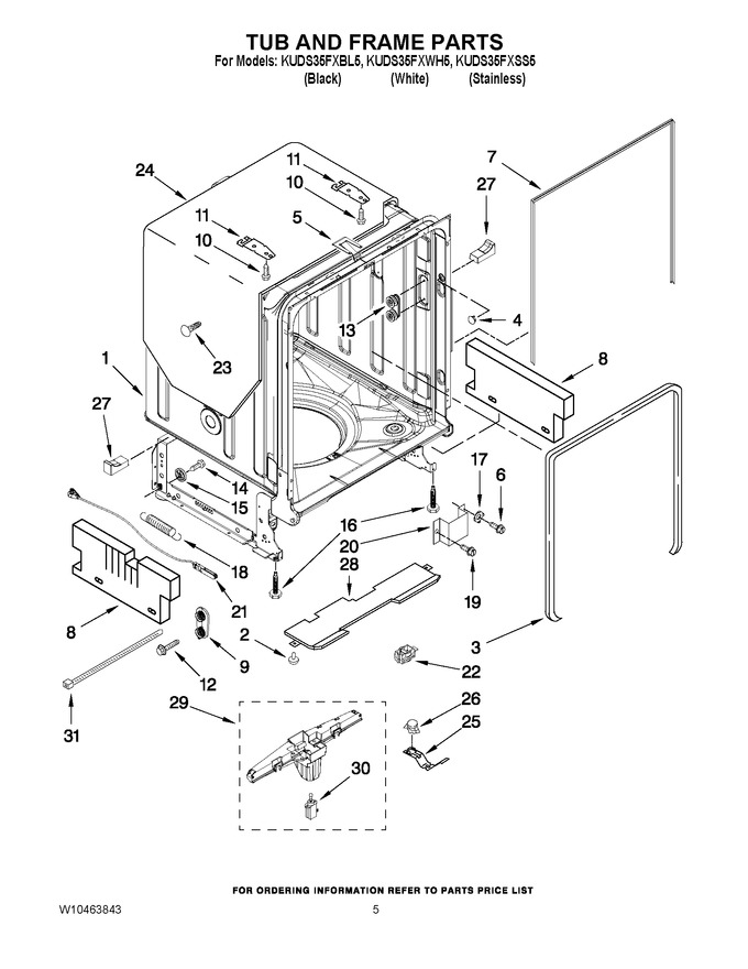 Diagram for KUDS35FXWH5