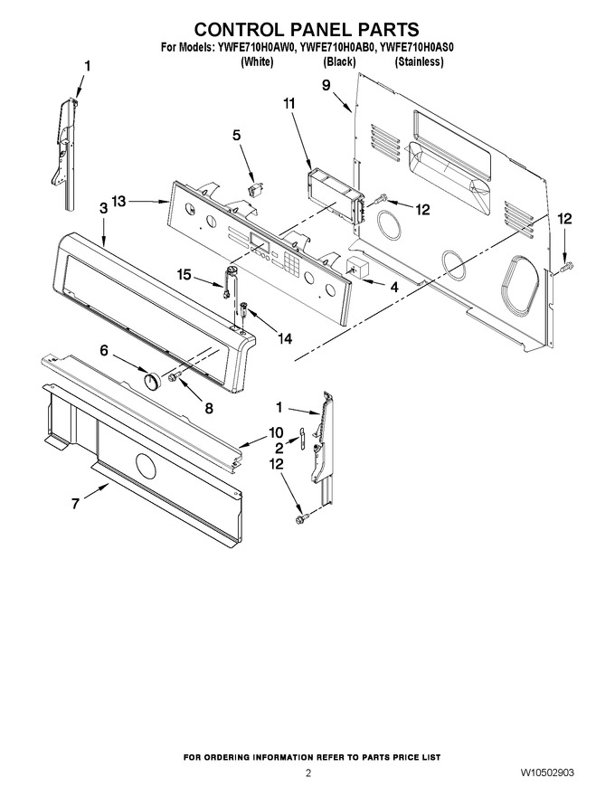 Diagram for YWFE710H0AW0