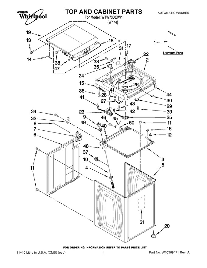 Diagram for WTW7300XW1