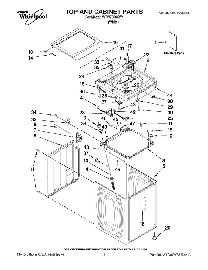 Diagram for WTW7600XW1