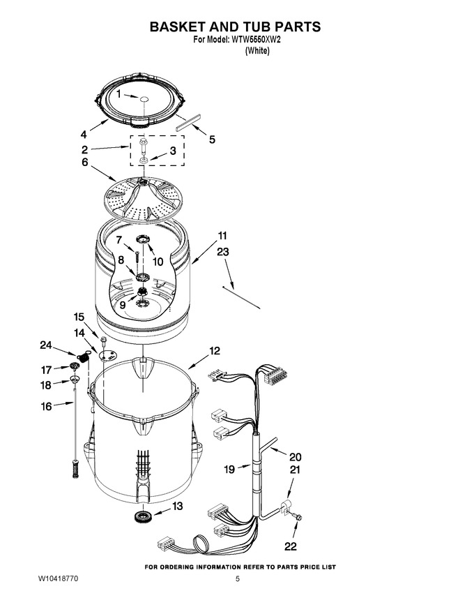 Diagram for WTW5550XW2
