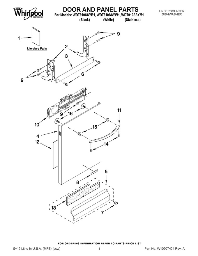 Diagram for WDT910SSYB1