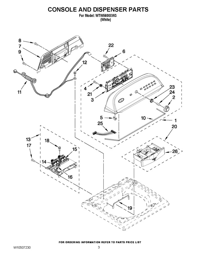Diagram for WTW5600XW3