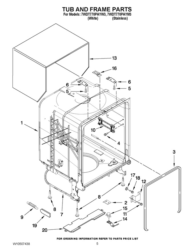Diagram for 7WDT770PAYW3