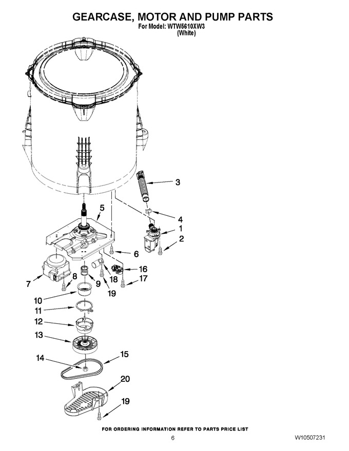 Diagram for WTW5610XW3