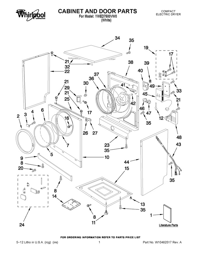 Diagram for YWED7500VW0