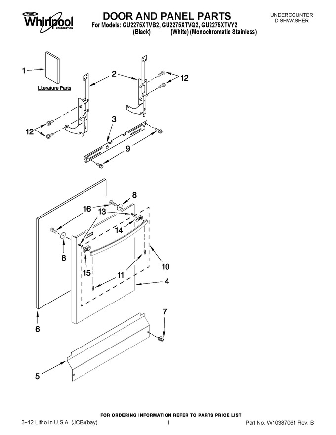 Diagram for GU2275XTVY2