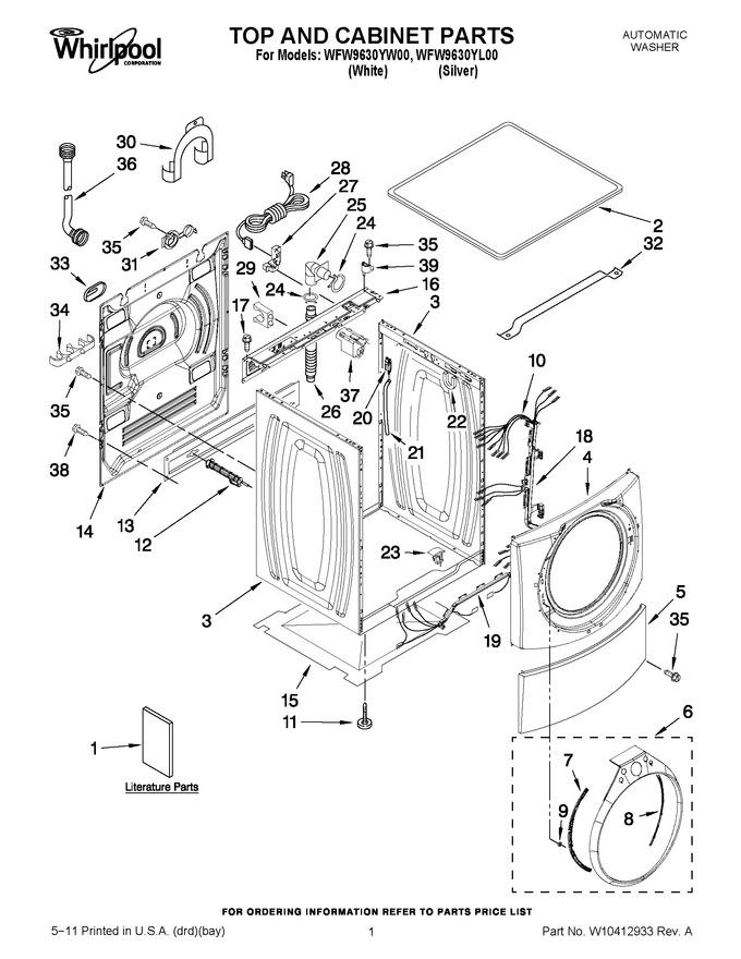 Diagram for WFW9630YW00
