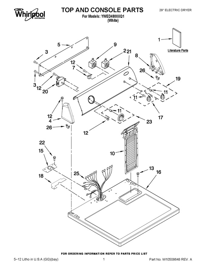 Diagram for YWED4800XQ1
