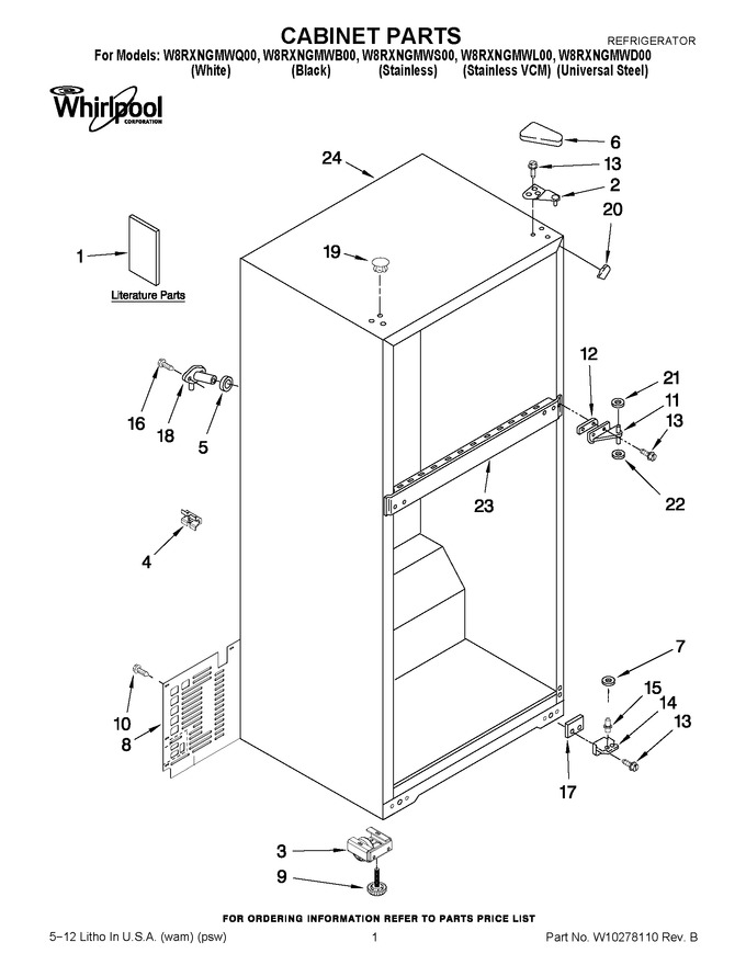 Diagram for W8RXNGMWB00
