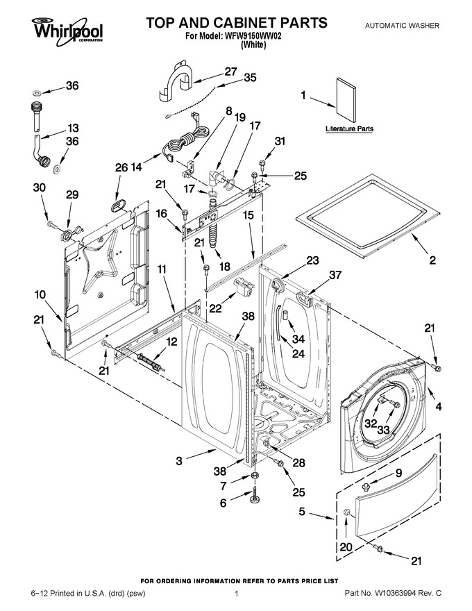 Diagram for WFW9150WW02