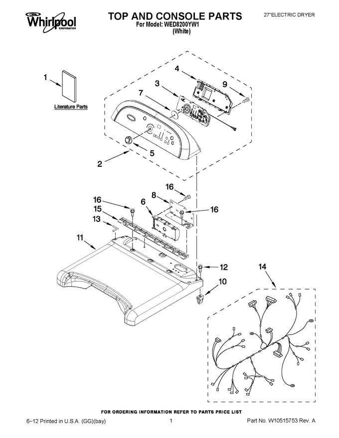 Diagram for WED8200YW1
