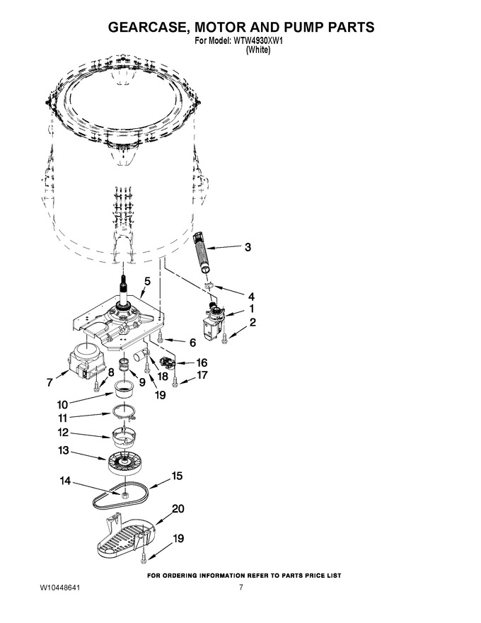 Diagram for WTW4930XW1