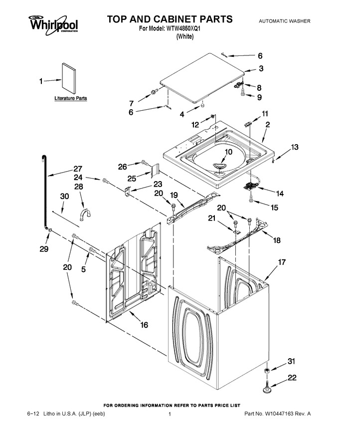 Diagram for WTW4850XQ1