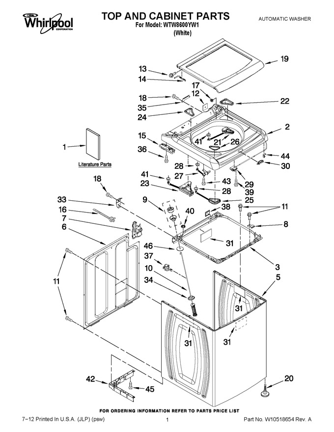 Diagram for WTW8600YW1